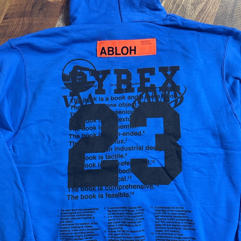Champion × Pyrex Vision × Virgil Abloh Blue Hoodie - Like New - Large - Picture 8 of 10